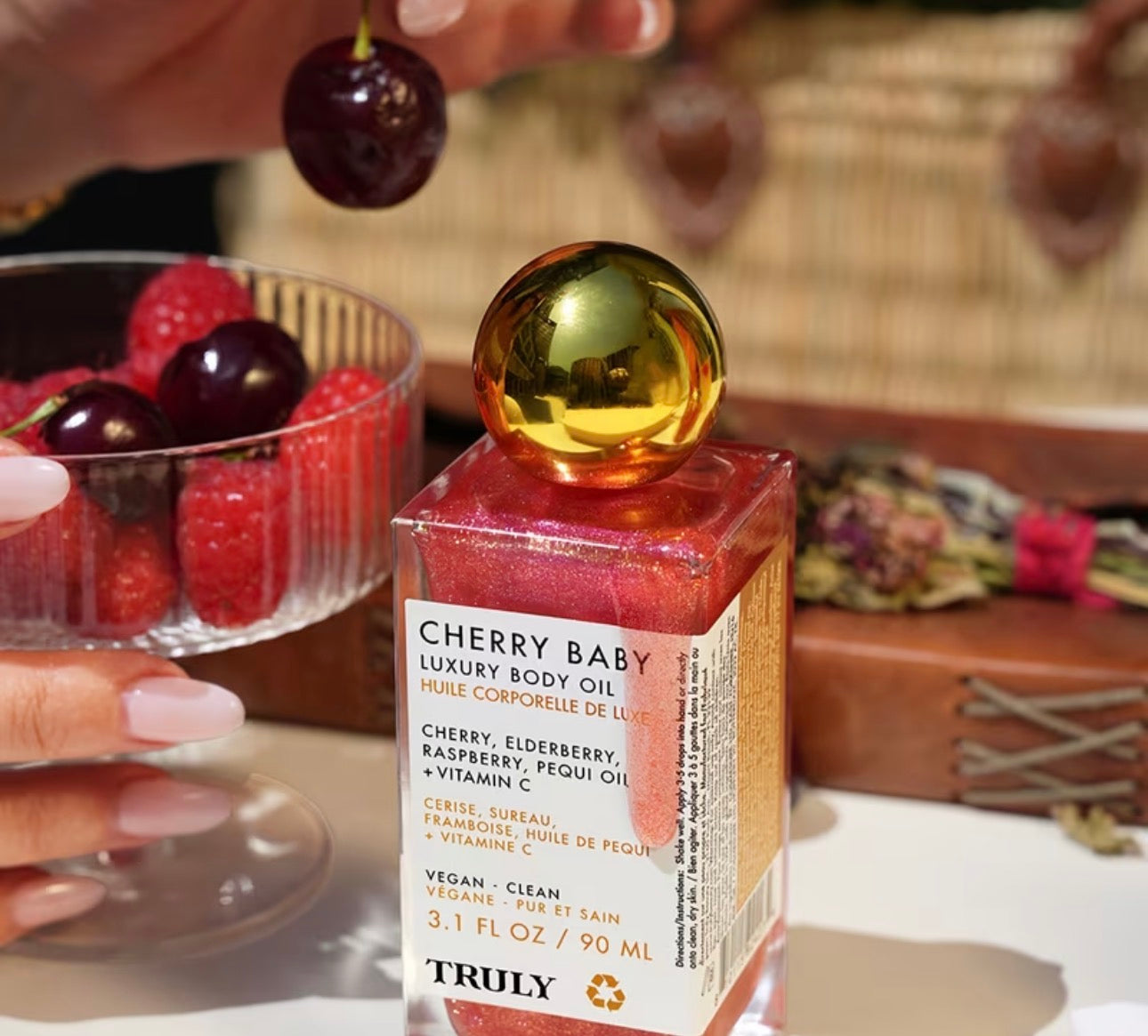 Cherry Baby – Huile Scintillante Corps Effet Glow Rosé 90 ML